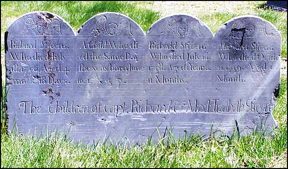 Headstone for the four Stivens children.