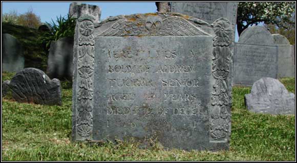 Headstone for Andrew Tucker Senior (1691).
