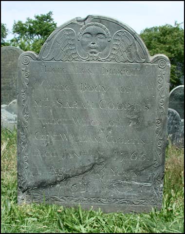 Sarah Courtis (1765) headstone).