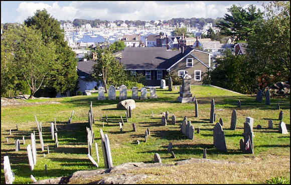 Old Burial Hill, overlooking Marblehead Harbor.