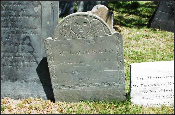Headstone for Mr. Joseph Selman (1761).