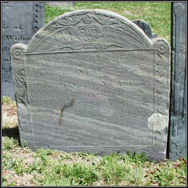Hannah Striker headstone.
