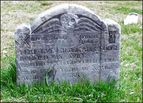 Headstone of Rebekah Bonfild