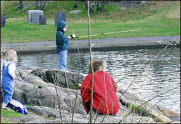 Fishing at Redd's Pond.